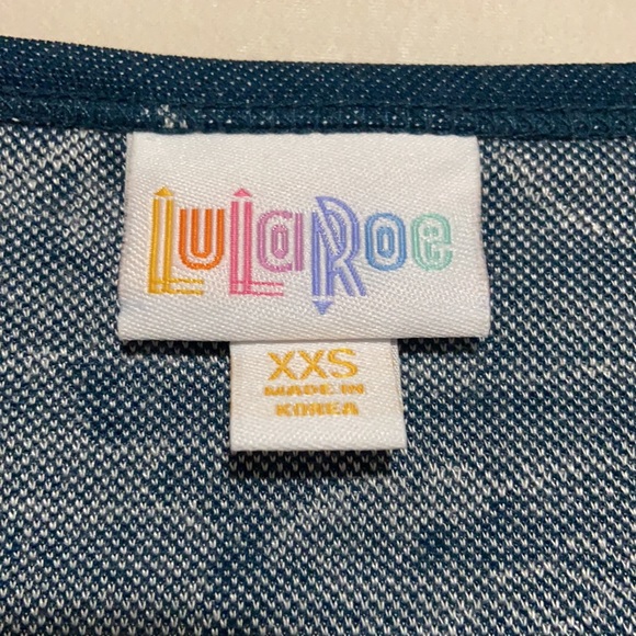 LULAROE Irma Flowy Short Sleeve T Shirt Blouse Tee Floral Green XXS 2XS NEW BNWT - Picture 3 of 8